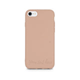 Horizontal Custom Text on Biodegradable Pastel Pink iPhone Case