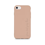 Vertical Custom Text on Biodegradable Pastel Pink iPhone Case