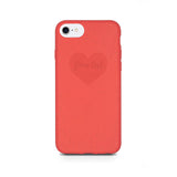 Custodia per iPhone 7 eco friendly con testo personalizzato rosso