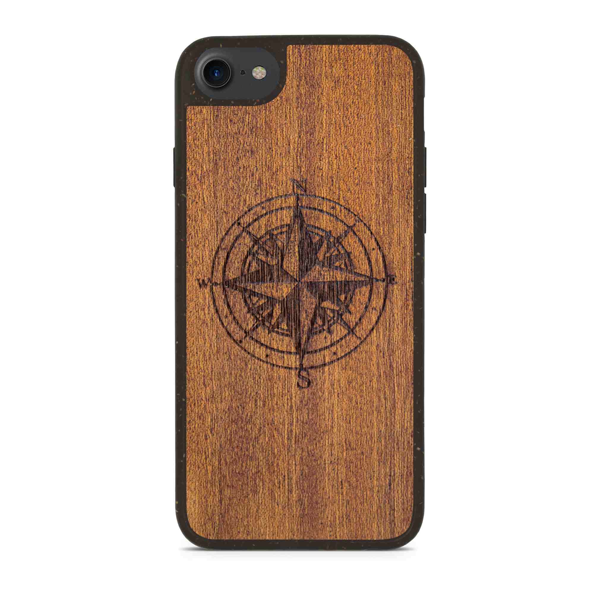 Engraved Compass iPhone 7 Biodegradable Phone Case