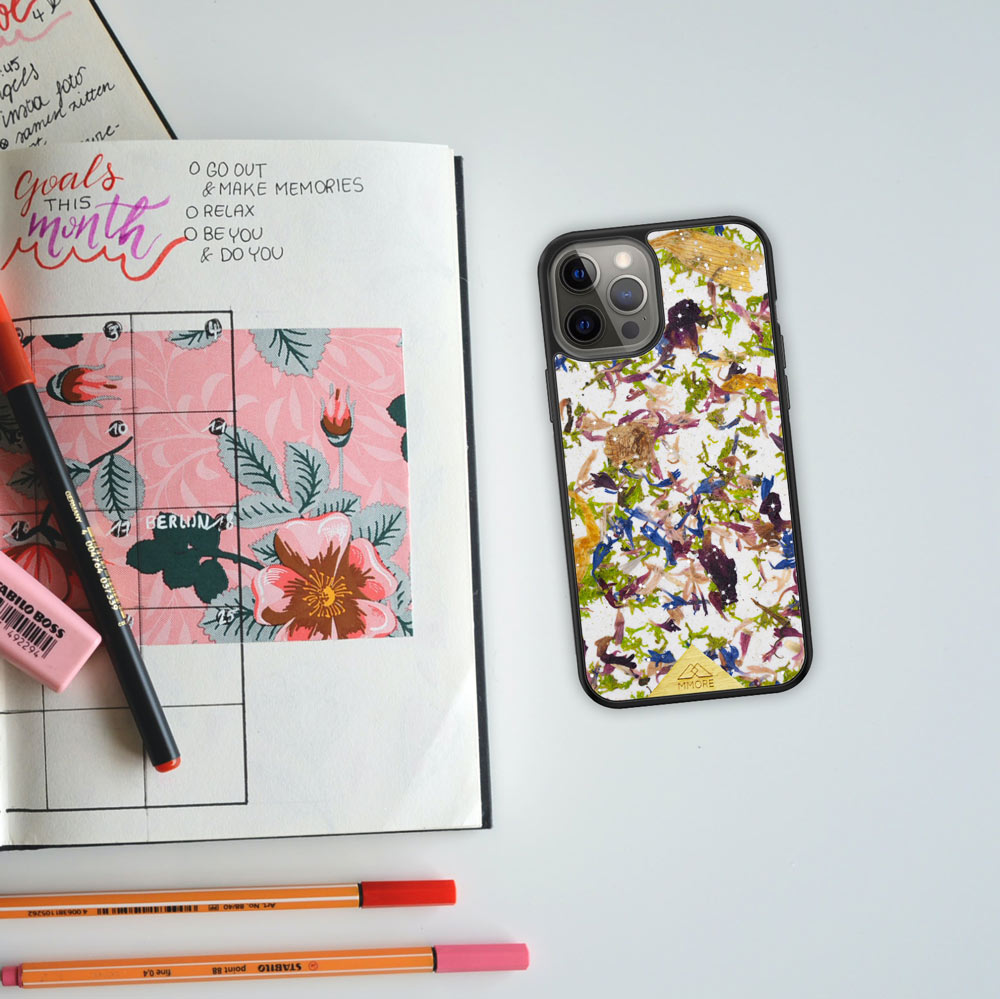 Crystal meadow Case Flatlay with Book