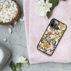 Flatlay of Crystal Meadow Phone Case in Spa