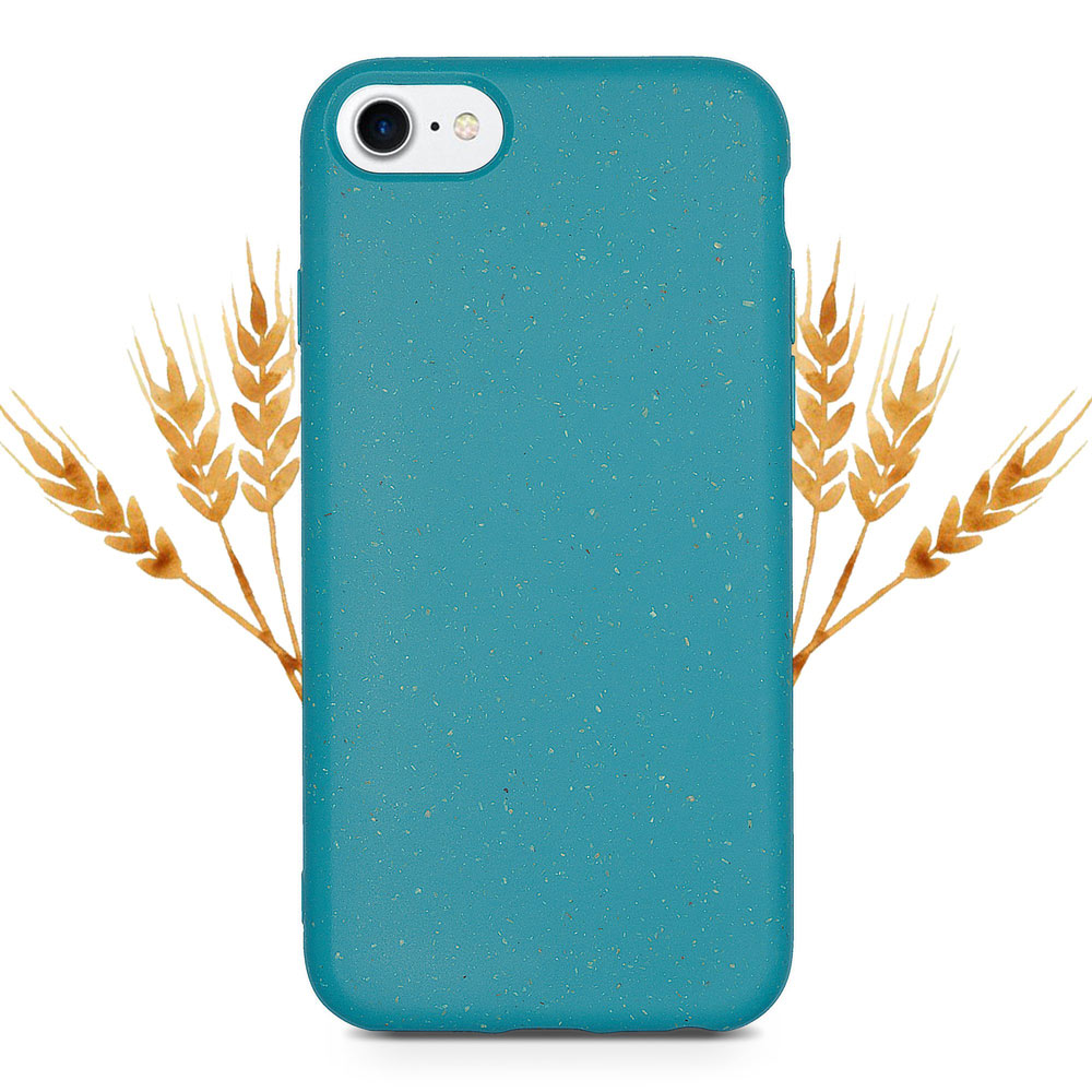 Biodegradable Ocean Blue Phone Case with Wheat Background Main image