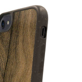 Biodegradable Ziricote Wood phone Case Close up