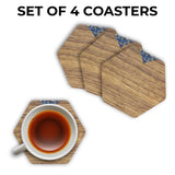 Holzuntersetzer - Amerikanische Walnuss / Set mit 4 Untersetzern