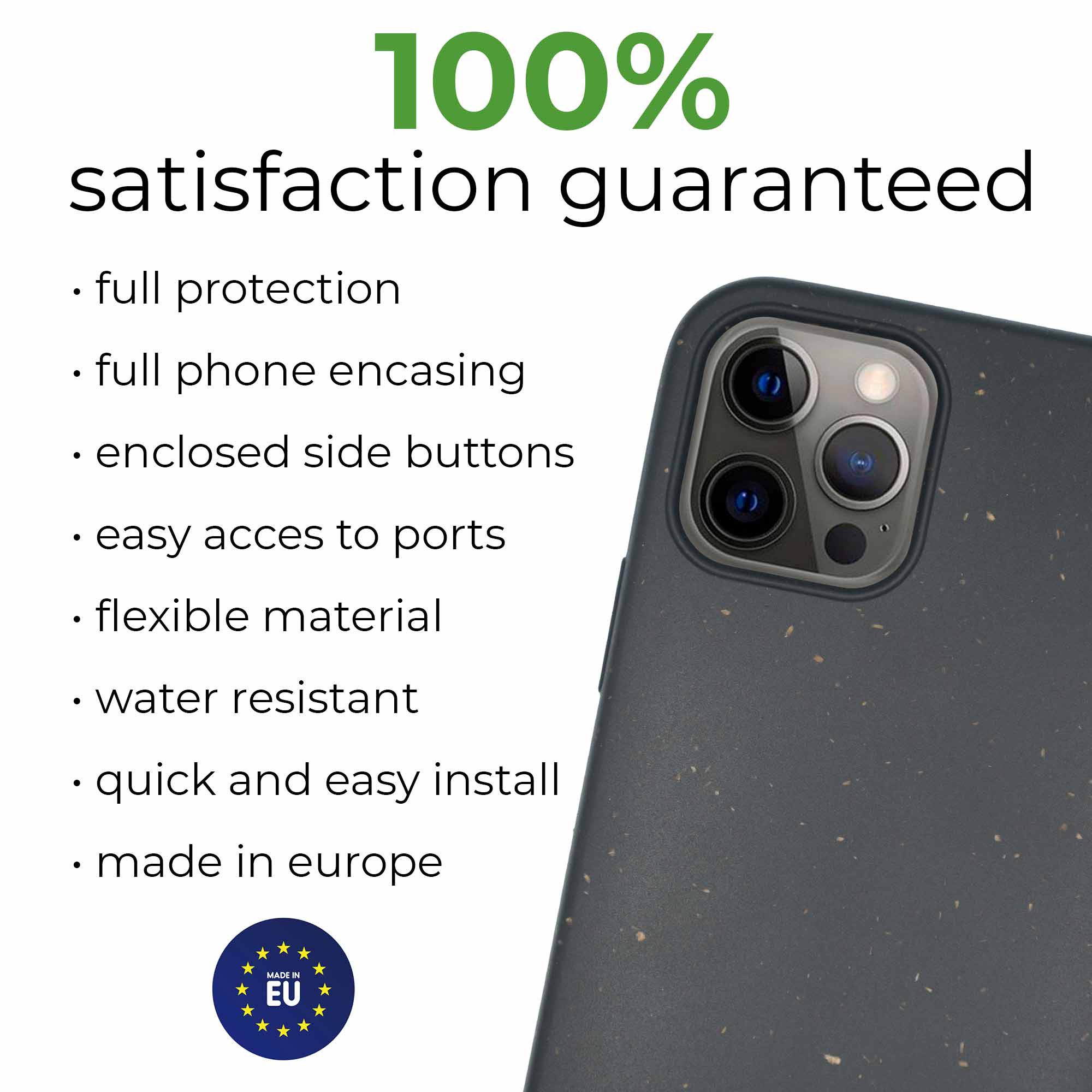 Proteção total e satisfação com a capa de telefone biodegradável