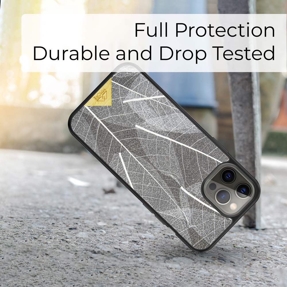 Fully Protective phone case Skeleton Leaves