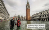 Venedig während der Flut überflutet die Stadt