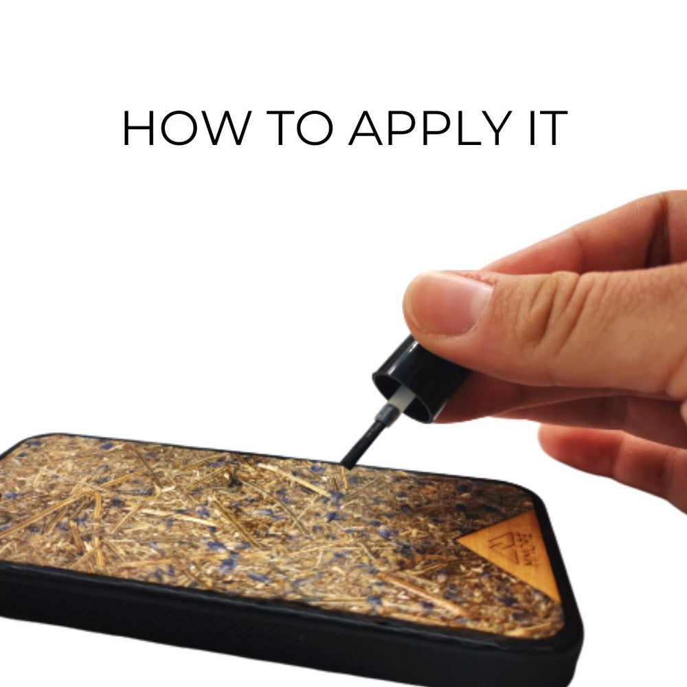 how to apply refresher to lavender phone case