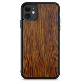 Étui de téléphone en bois Sucupira pour iPhone 11