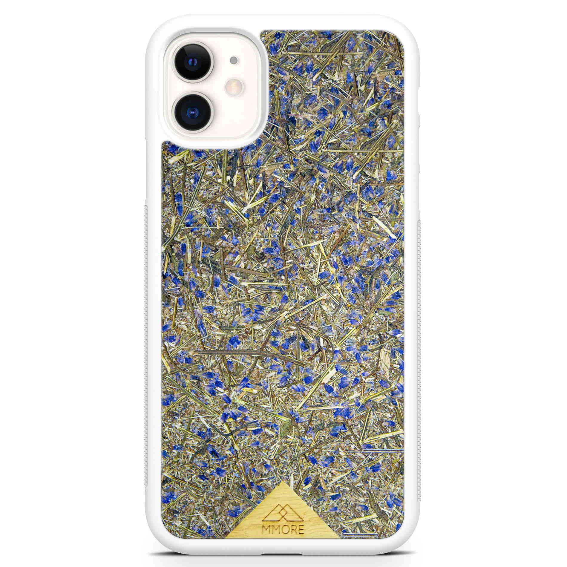capa de telefone lilás para iPhone 11 com moldura branca