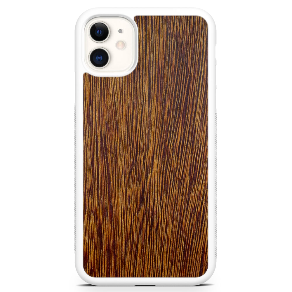 iPhone 11 Sucupira Wood White Phone Case