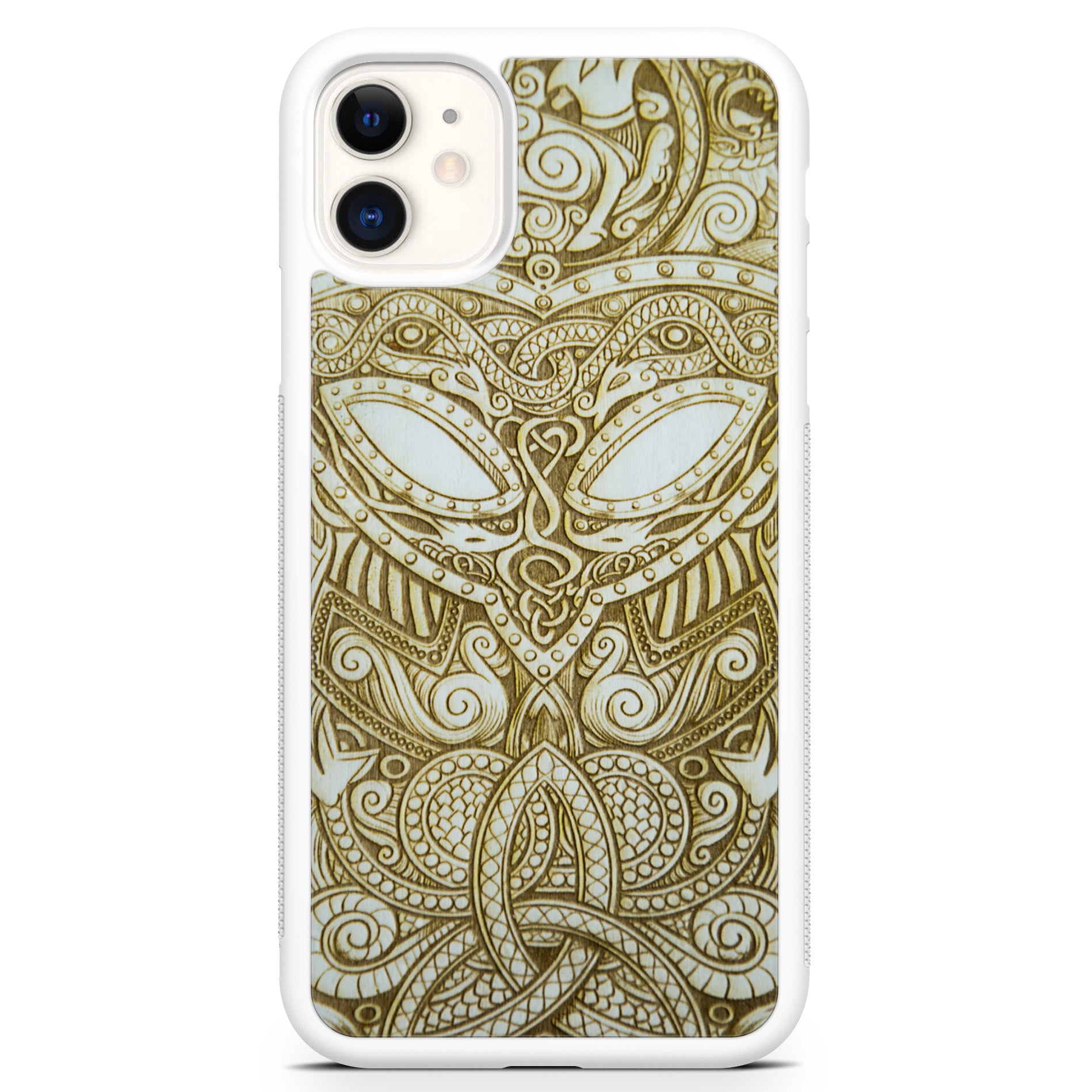 iPhone 11 Viking Wood White Phone Case