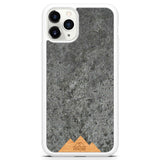 Funda para teléfono con marco blanco para iPhone 11 Pro Mountain Stone