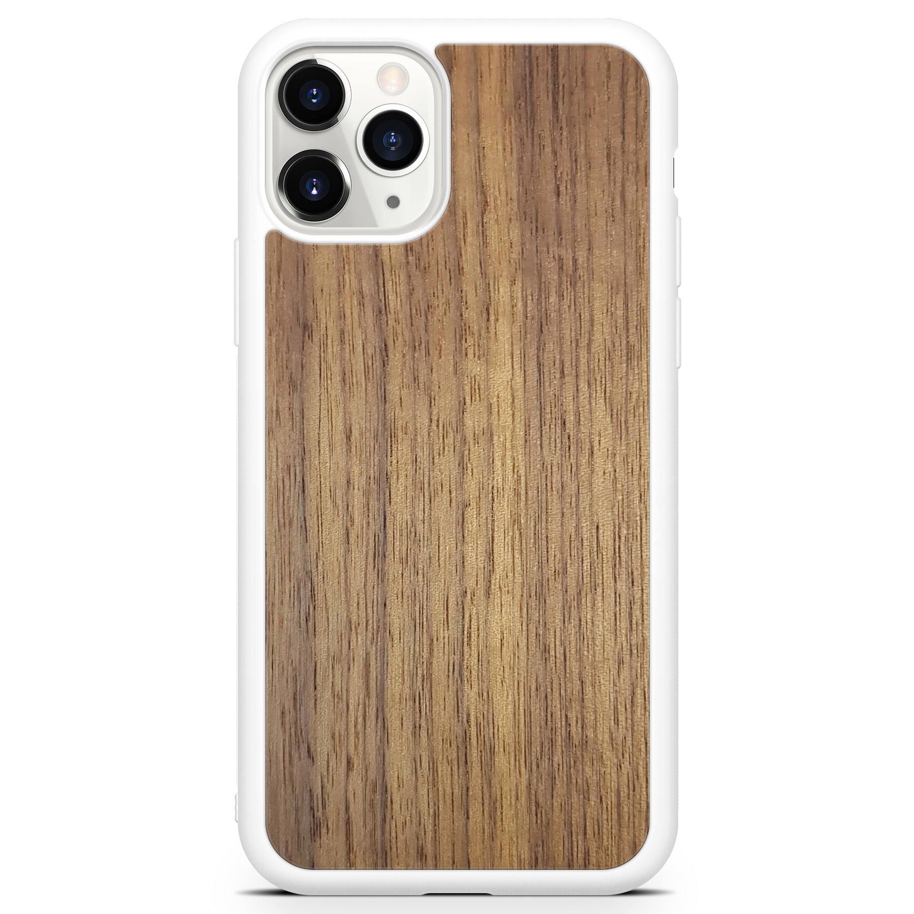 Funda para teléfono blanca de madera de nogal americano para iPhone 11 Pro