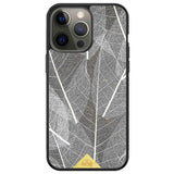 iPhone 13 Pro Max Black Frame Skeleton Leaves Phone Case