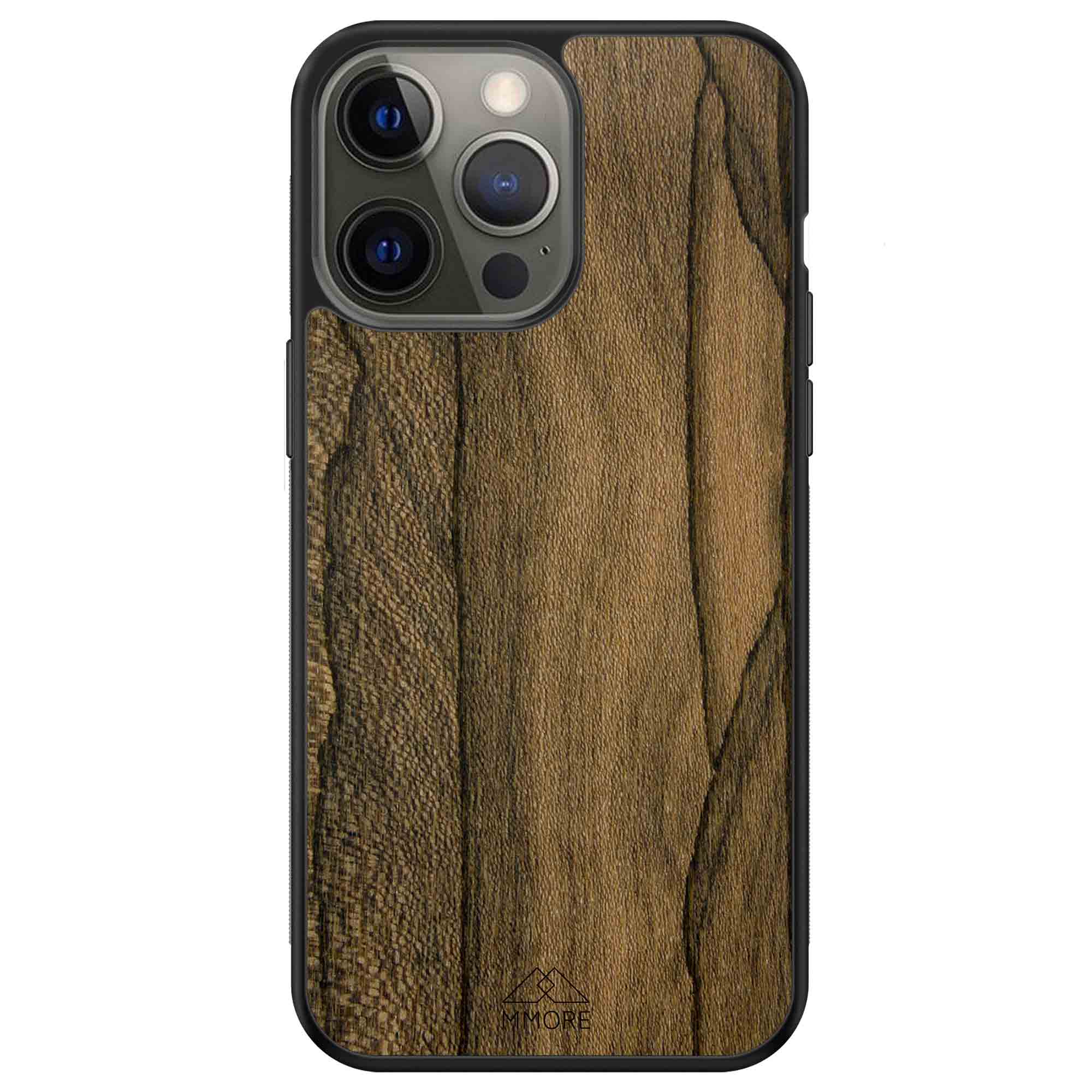Custodia per telefono in legno Ziricote per iPhone 13 Pro Max