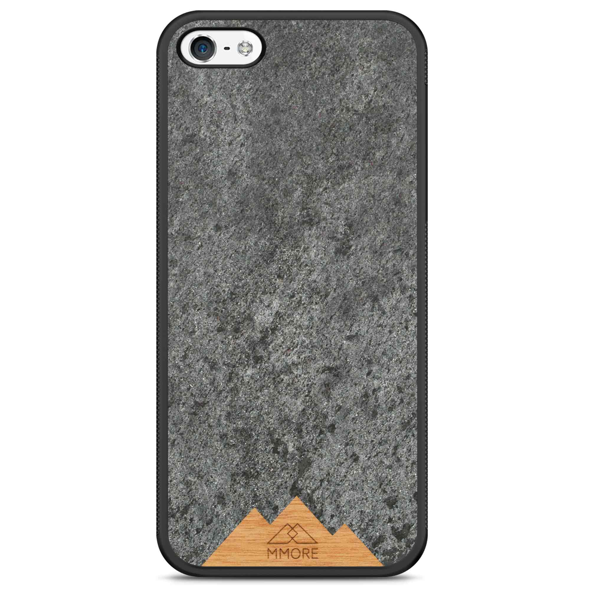 iPhone 5 Handyhülle mit schwarzem Rahmen Mountain Stone