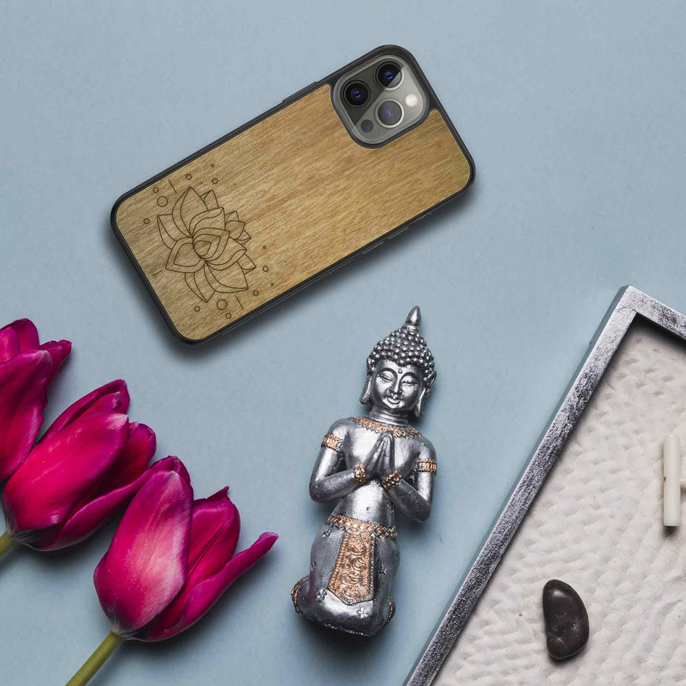 Engraved Lotus Flower phone Case