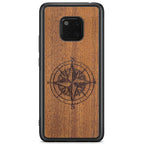 Compass Wood Phone Case Huawei Mate 20 Pro
