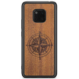 Compass Wood Phone Case Huawei Mate 20 Pro