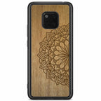Engraved Mandala Wood Phone Case Huawei Mate 20 Pro