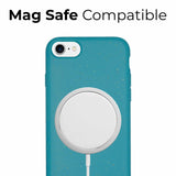 Mag safe and Wireless charging Biodegradable Ocean Blue Case