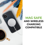 Wirelessly charging recyclable transparent phone case