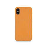 iPhone XS Individuell biologisch abbaubar personalisierter horizontaler Text Orange