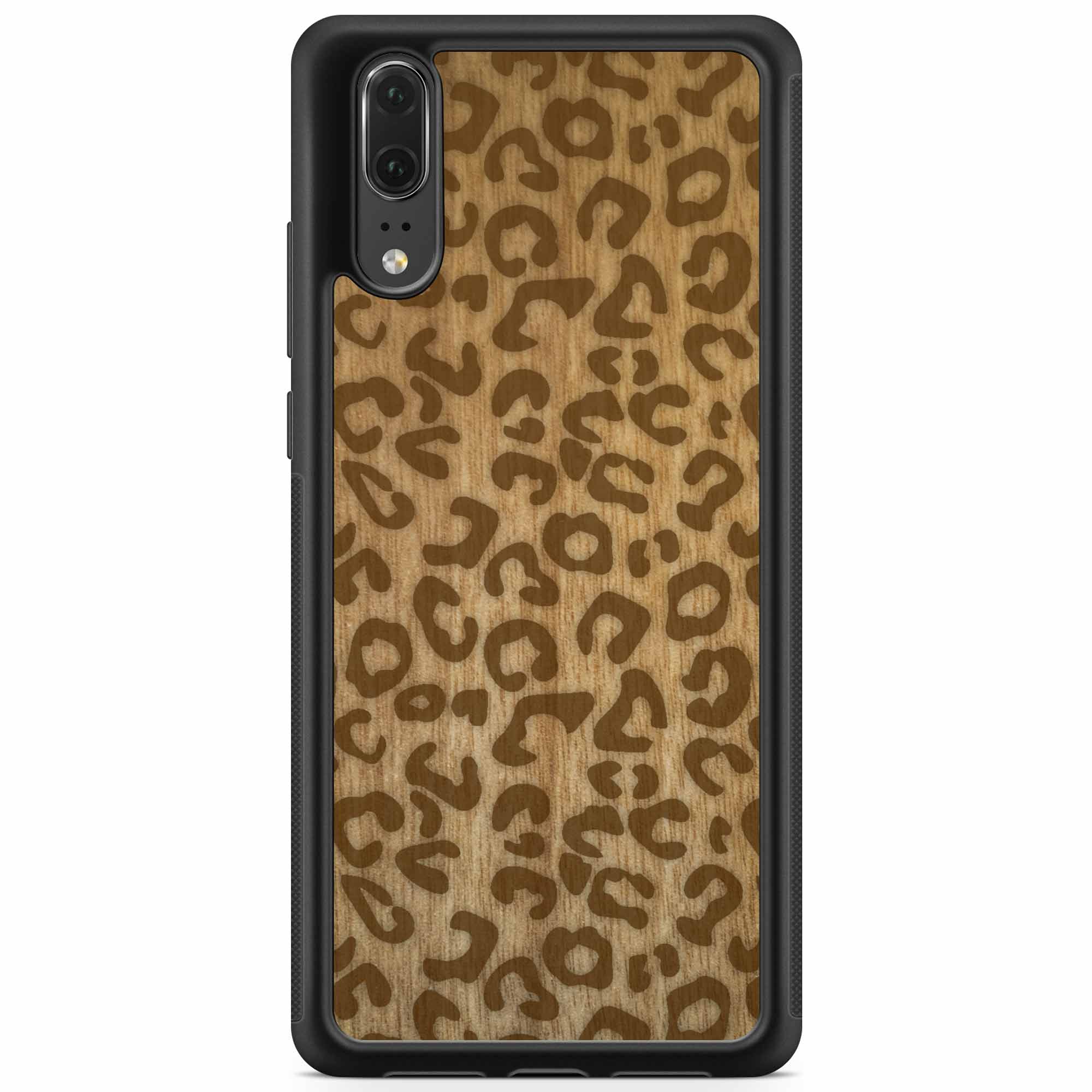 Cheetah Print Wood Phone Case Huawei P20