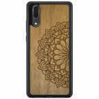 Engraved Mandala Wood Phone Case Huawei P20 