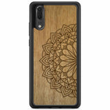 Engraved Mandala Wood Phone Case Huawei P20 