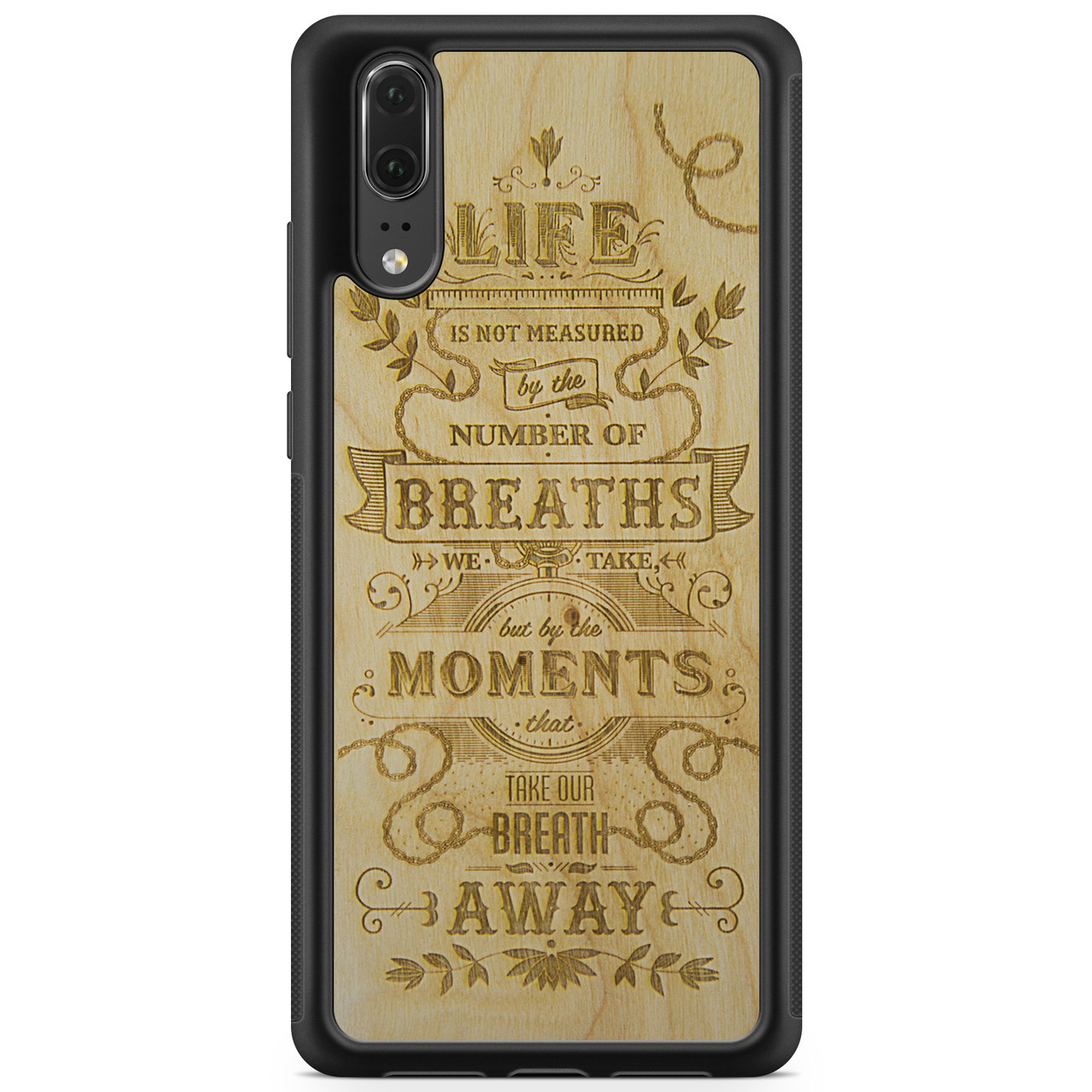 Huawei P20 The Meaning Wood Phone Case