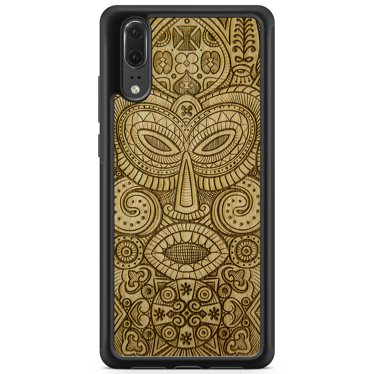 Tribal Mask Huawei P20 Wood Phone Case