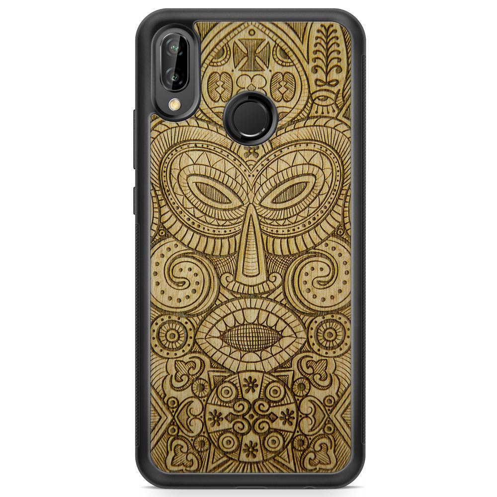 Tribal Mask Huawei P20 Lite Wood Phone Case