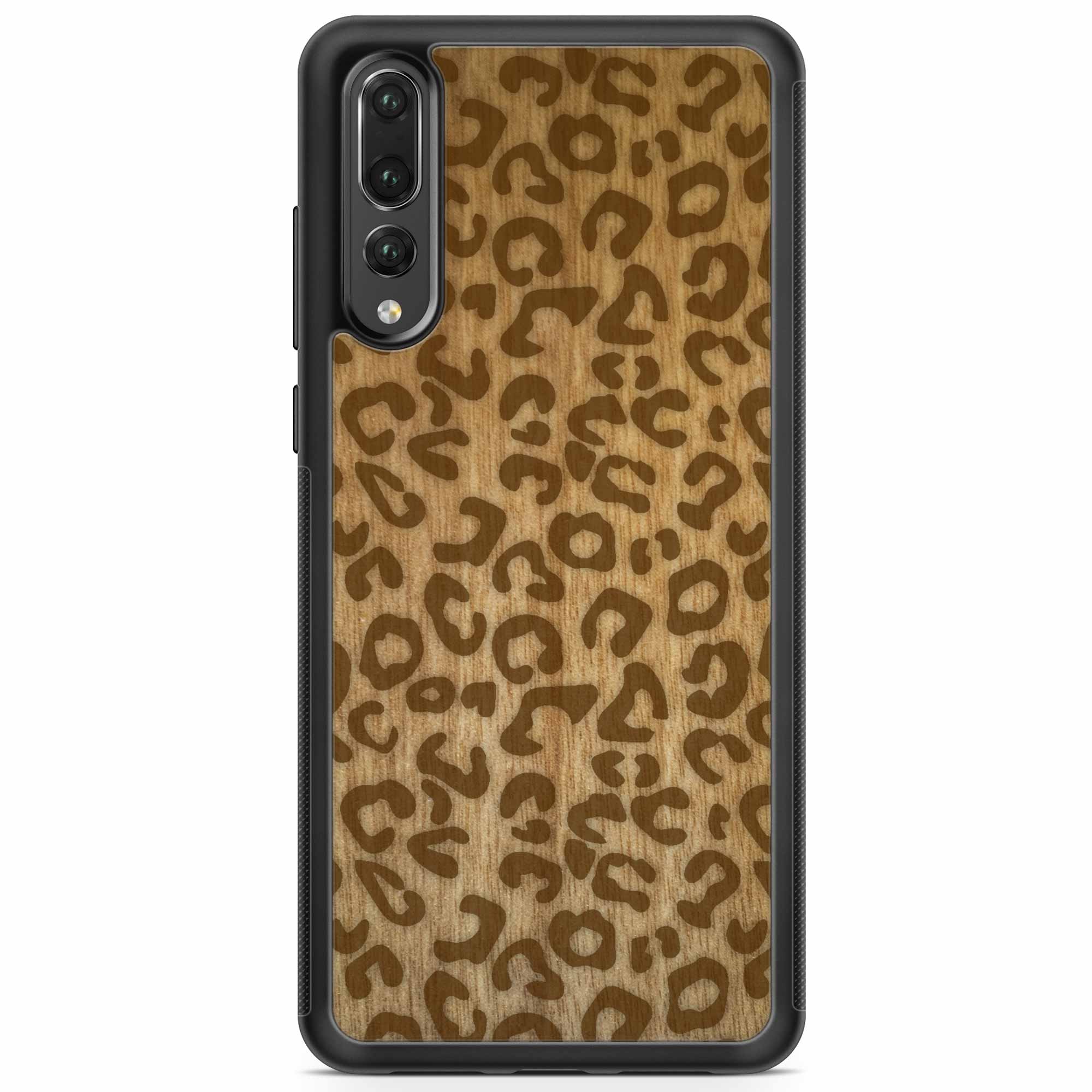 Cheetah Print Wood Phone Case Huawei P20 Pro