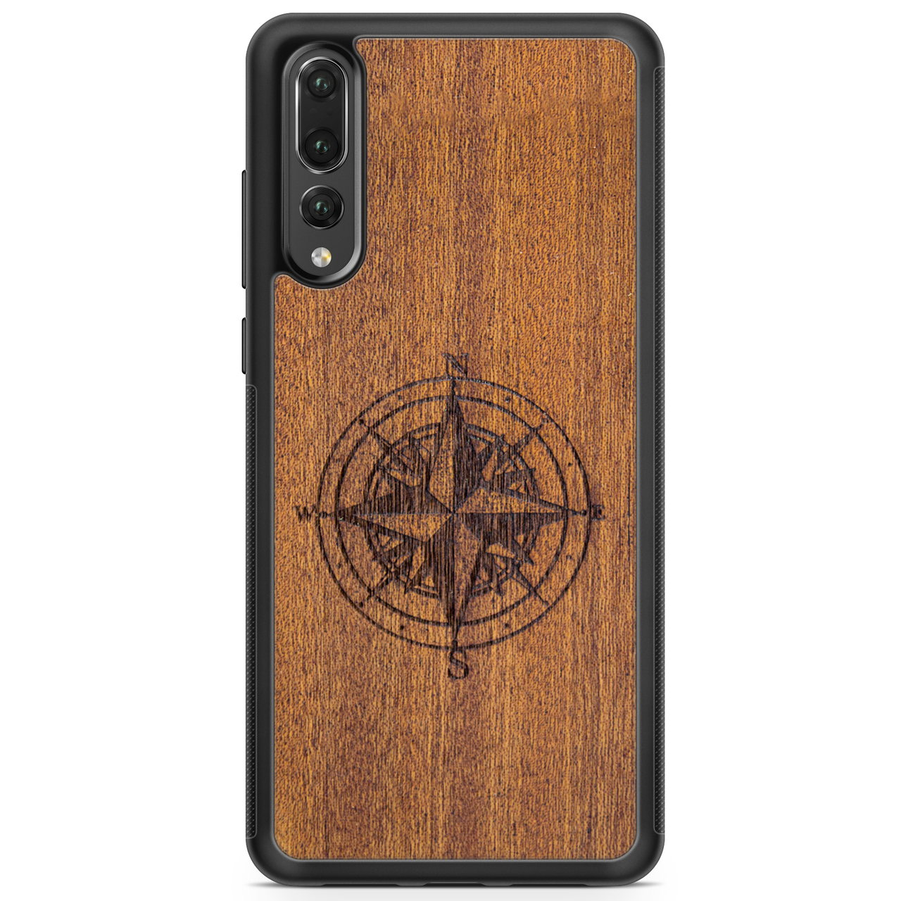 Compass Wood Phone Case Huawei P20 Pro