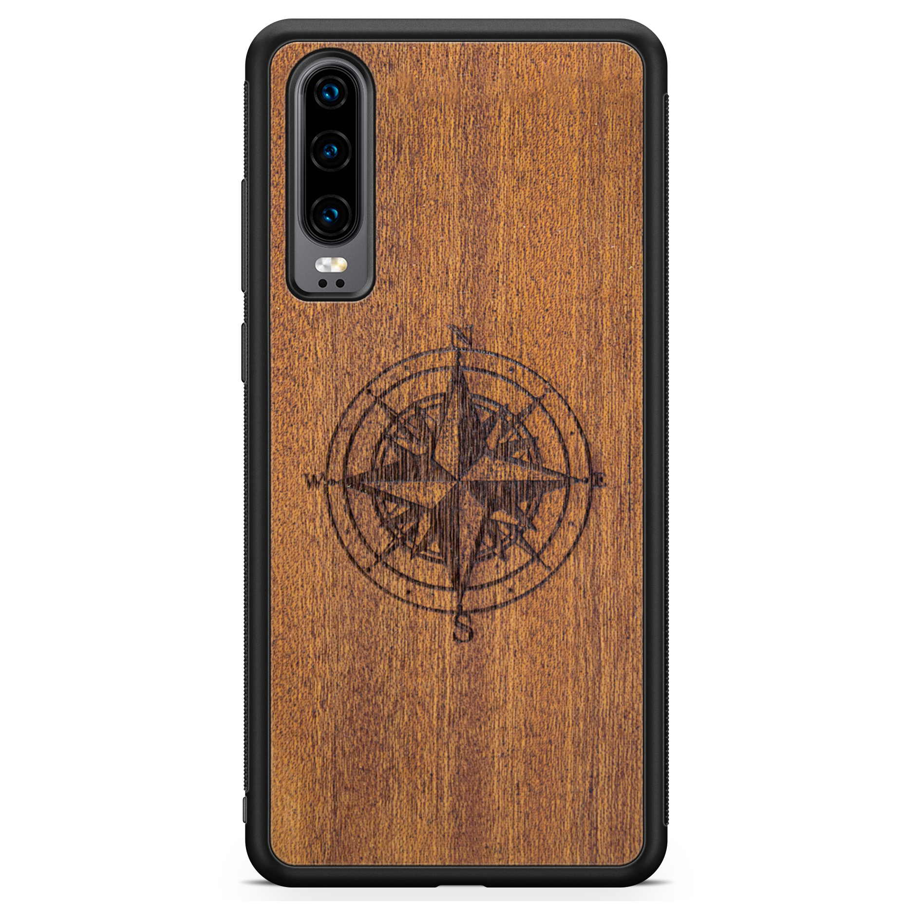 Compass Wood Phone Case Huawei P30