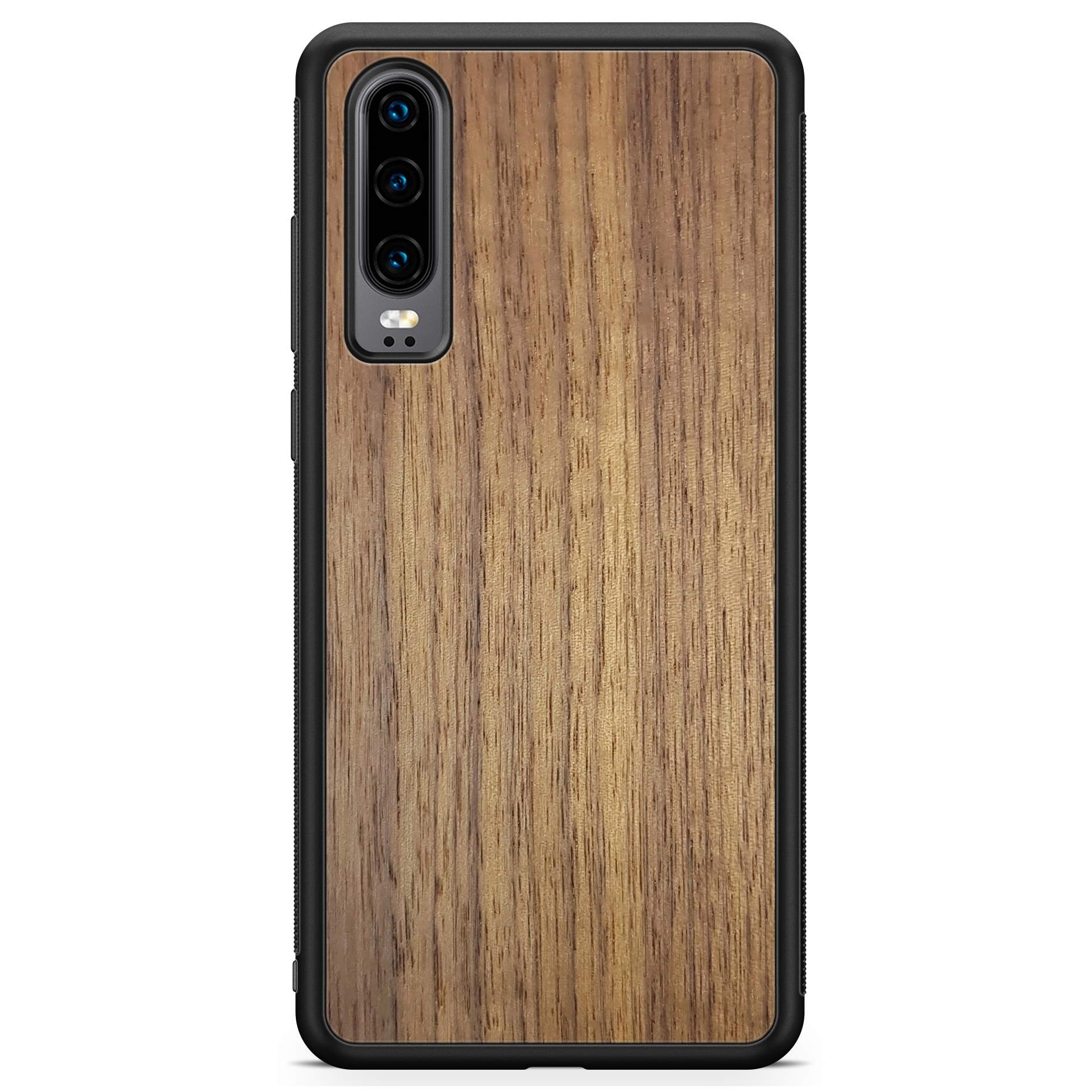 Custodia per cellulare in legno di noce americano Huawei P30