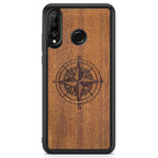 Compass Wood Phone Case Huawei P30 Lite