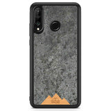 Huawei P30 Lite Black Frame Phone Case Mountain Stone