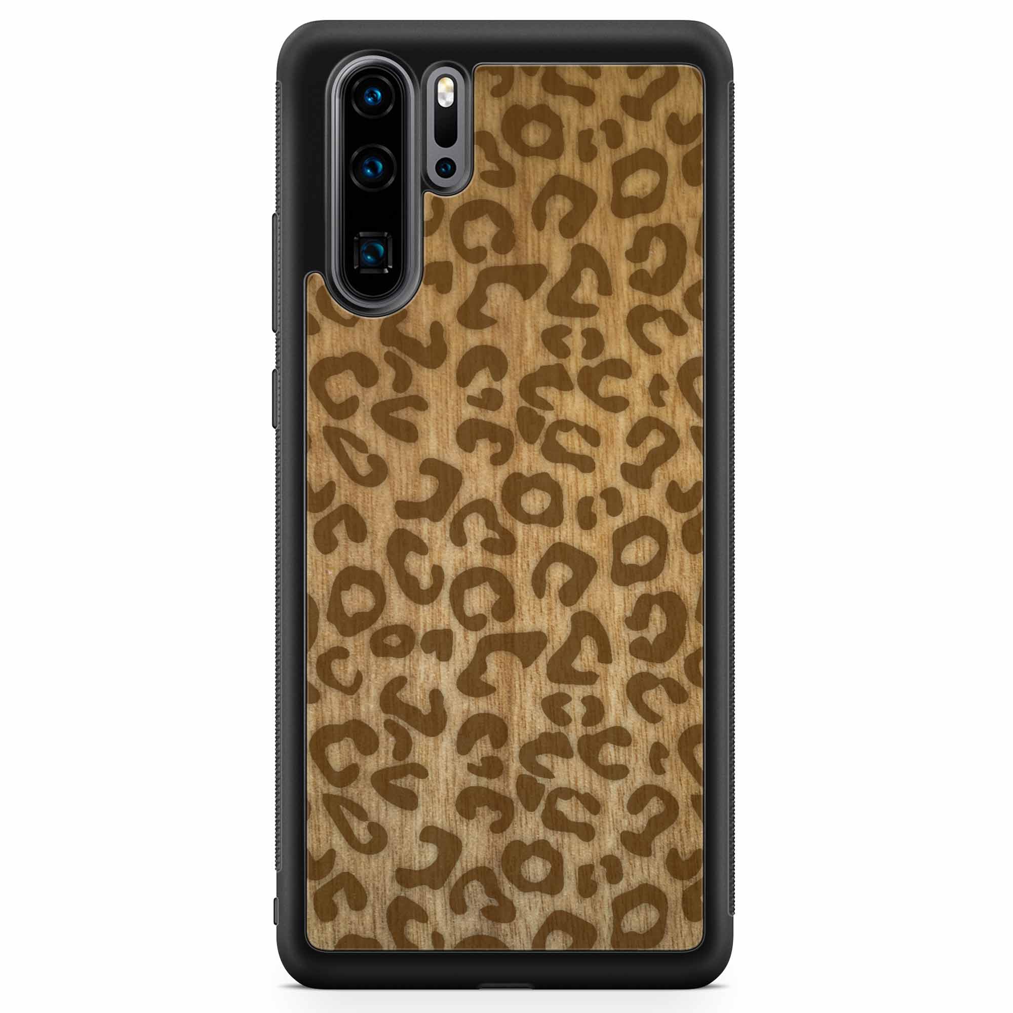 Cheetah Print Wood Phone Case Huawei P30 Pro