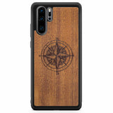 Compass Wood Phone Case Huawei P30 Pro