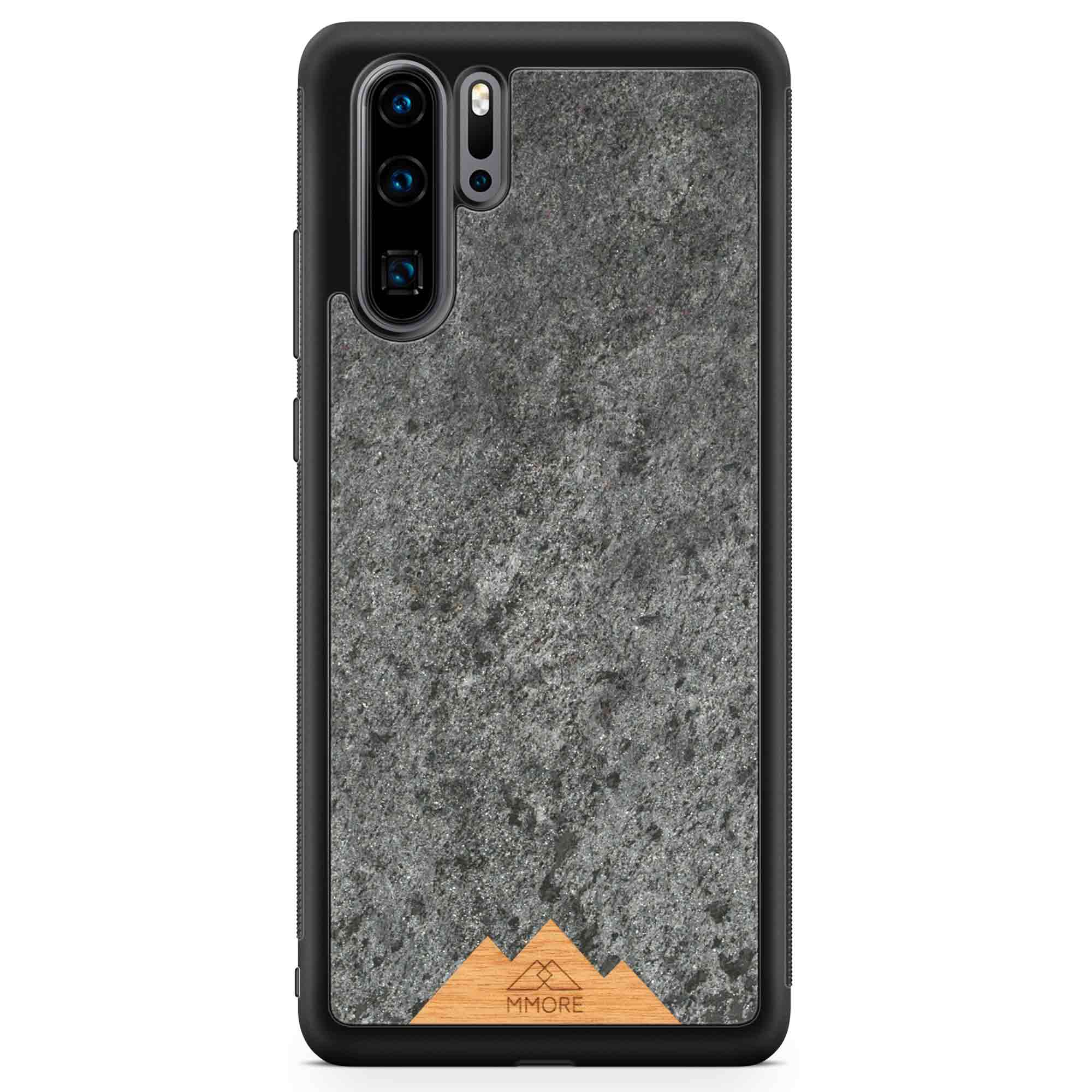 Funda para teléfono con marco negro para Huawei P30 Pro Mountain Stone