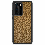 Cheetah Print Wood Phone Case Huawei P40 Pro
