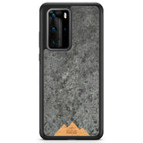 Huawei P40 Pro Black Frame Phone Case Mountain Stone