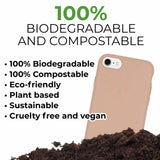 Funda para iphone rosa totalmente biodegradable y compostable
