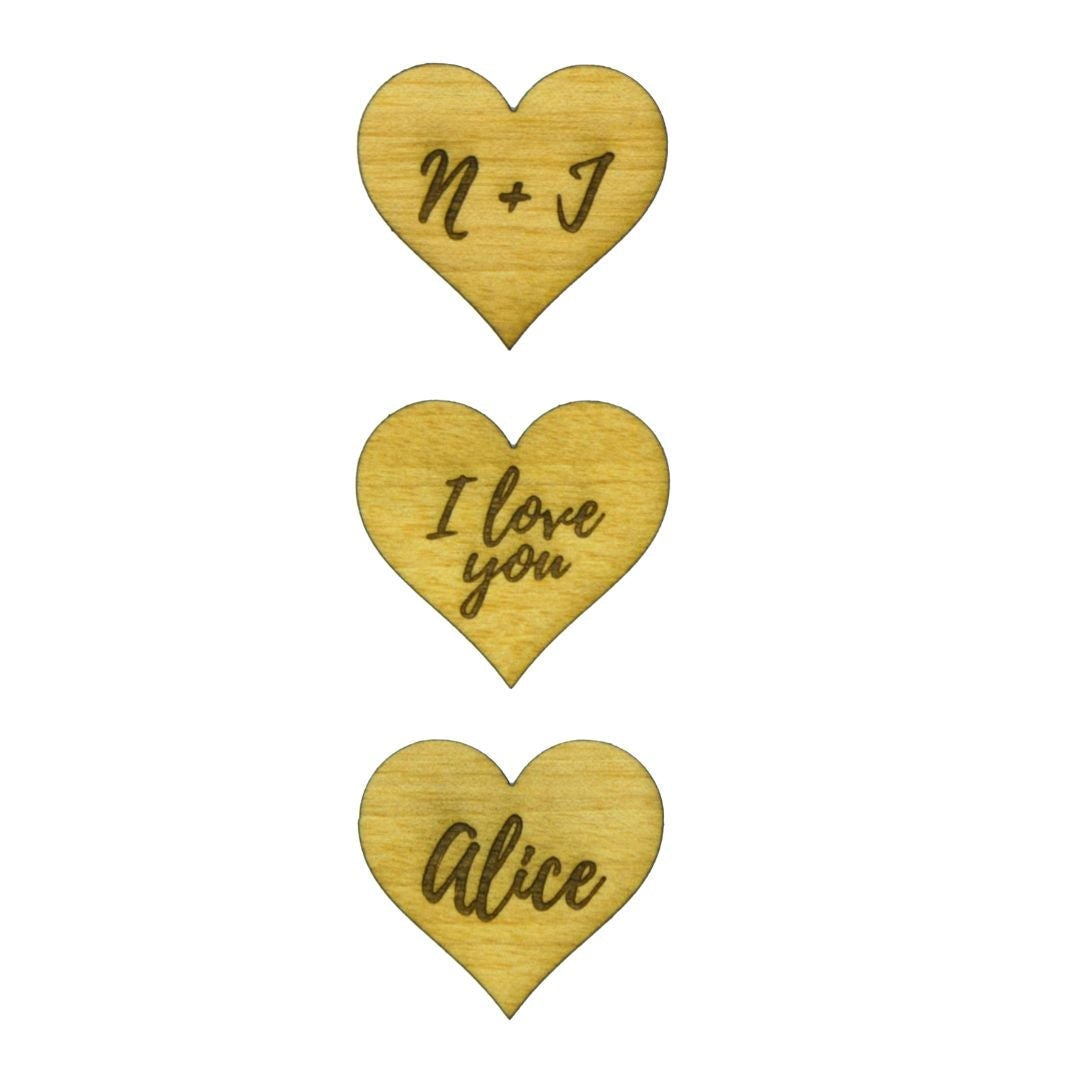 Personalized Heart Text Options