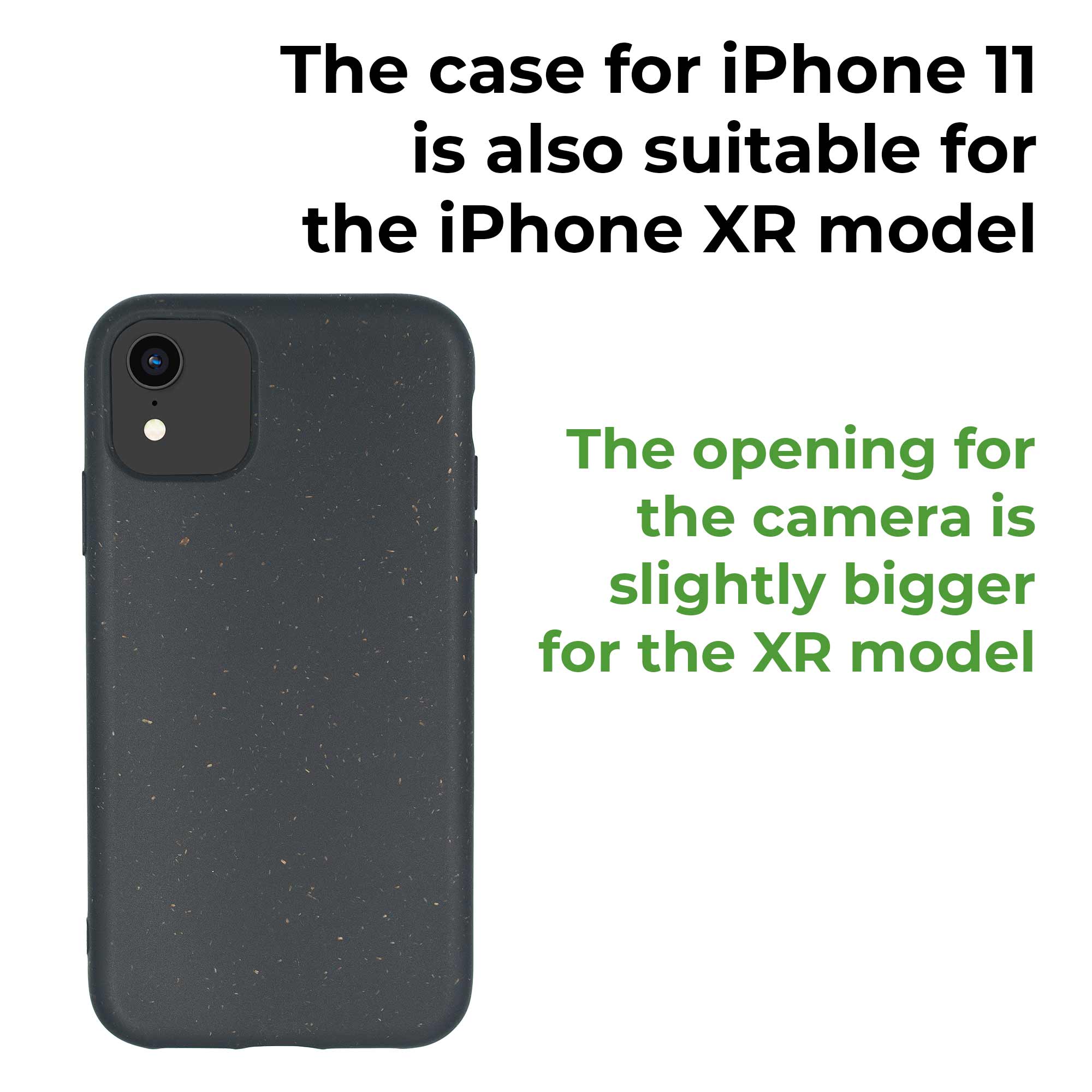 The iPhone 11 case is suitable for iPhone XR
