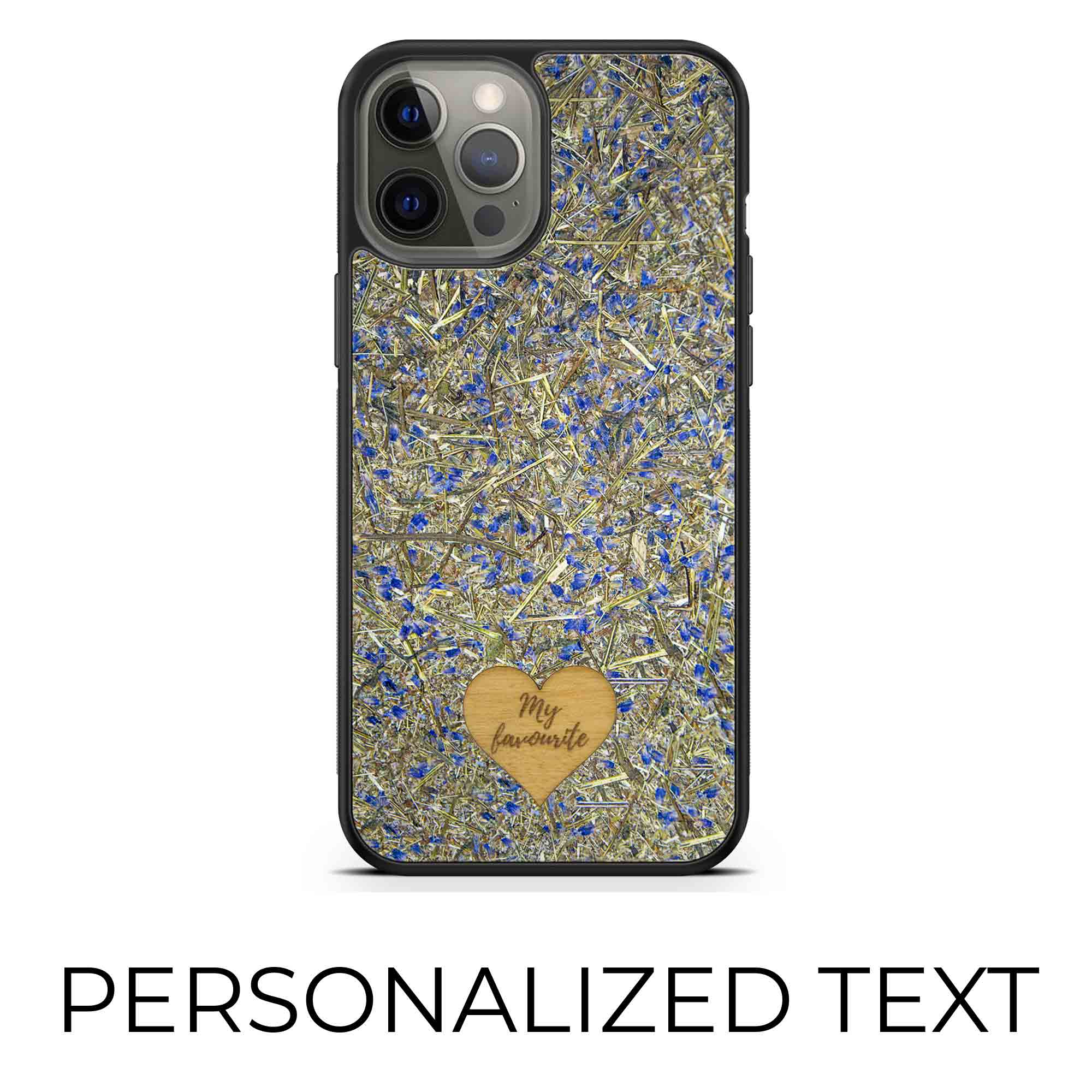 Custom Personalized Text in Heart on Lavender Case Main image